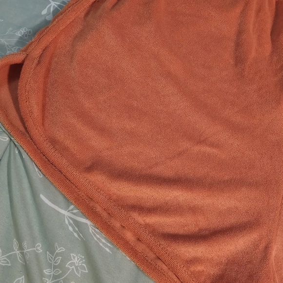 American Eagle Outfitters Orange Athletic Shorts Terry Cloth Elastic Waist Xl - Picture 4 of 9